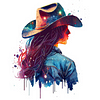 Diamond Painting-DIY Full Round Drill Cowgirl