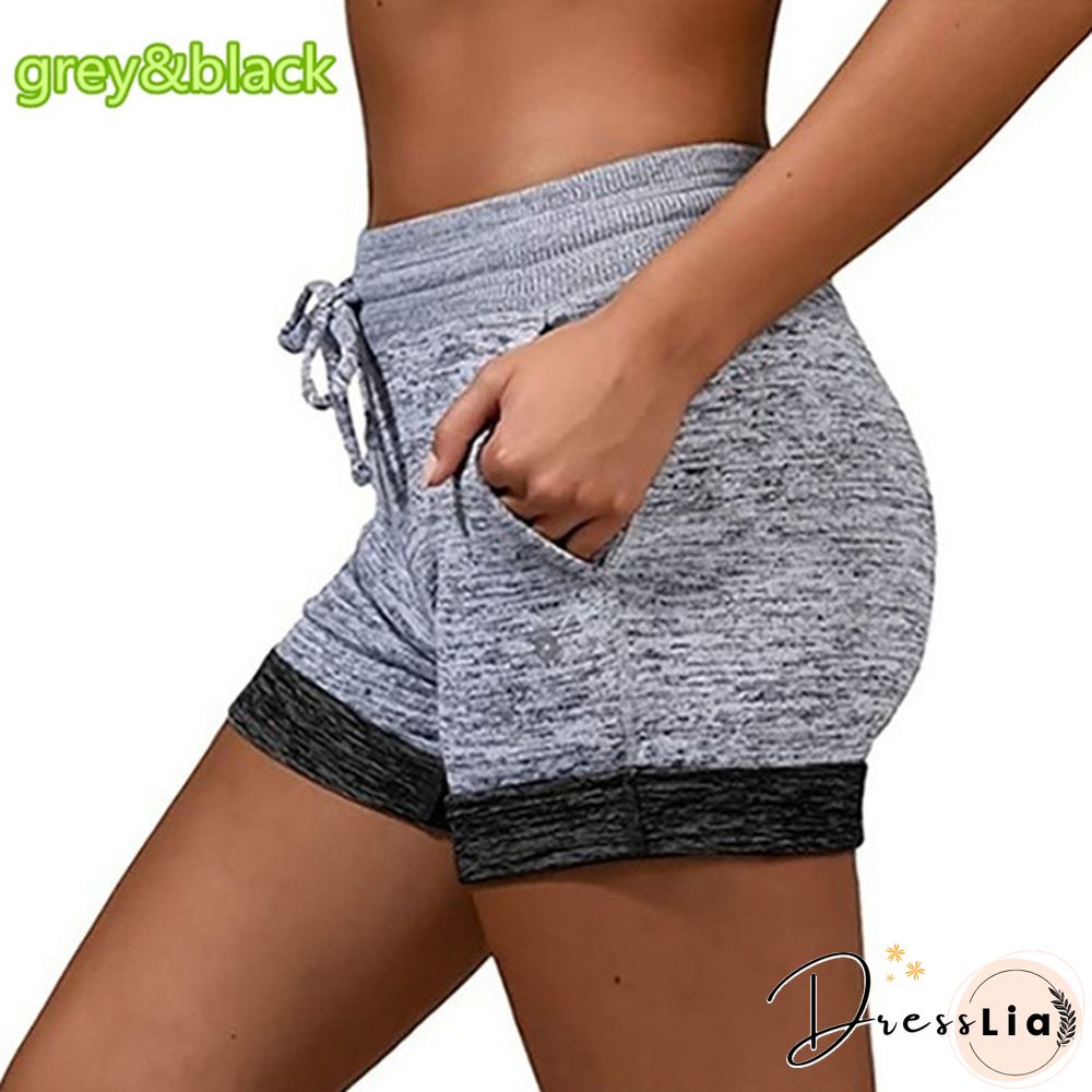New Fashion Summer Womens Bottoming Quick-drying Shorts Yoga Pants Casual Sports High Waist Drawstring Stretch Shorts Fitness Shorts Women's Clothes Plus Size S-5XL