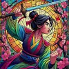 Disney-Princess Mulan-14CT Stamped Cross Stitch 40*40cm/15.75*15.75in