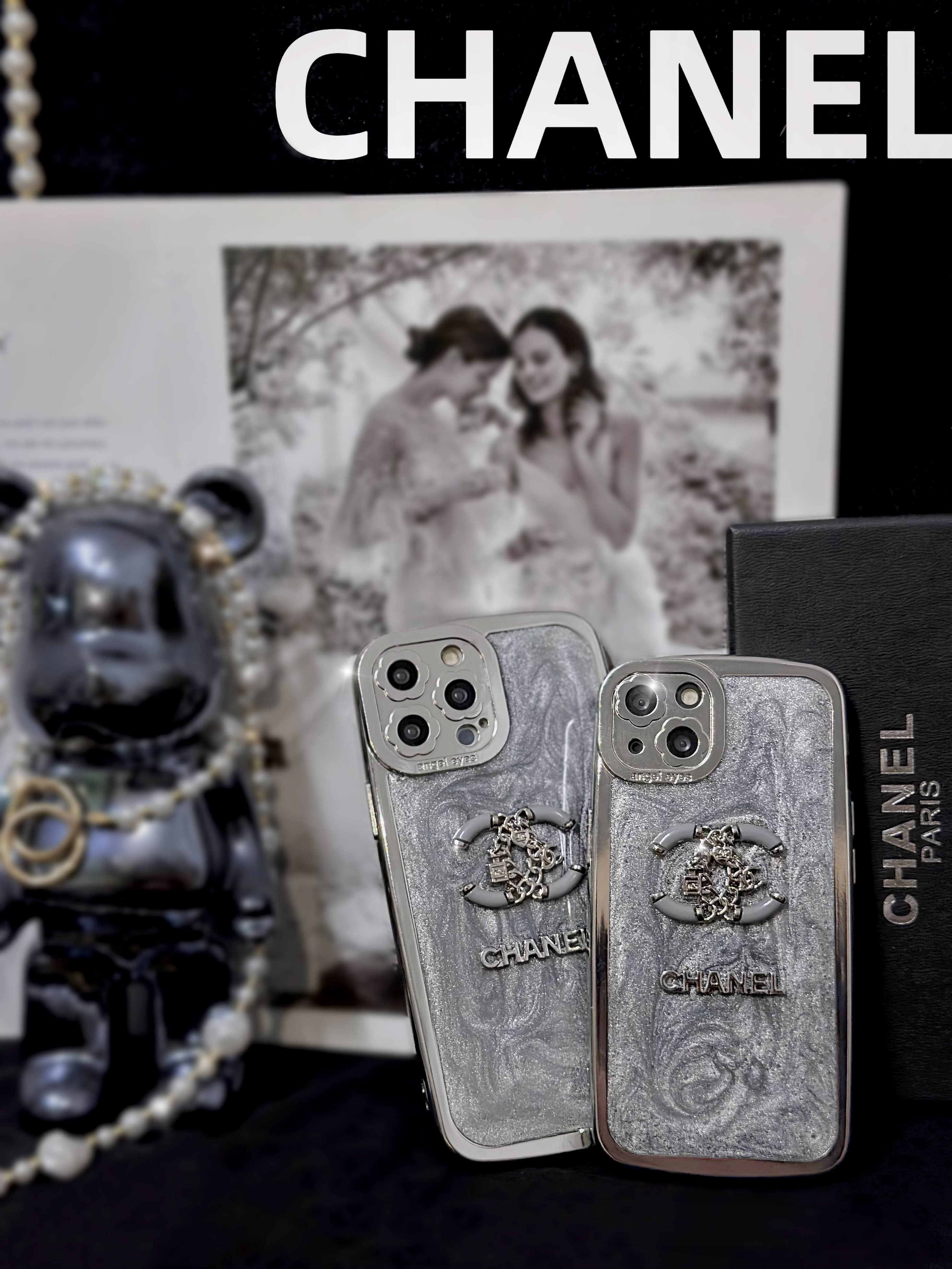 Luxurious Chanel Electroplated Mobile iPhone Case Protective Cover