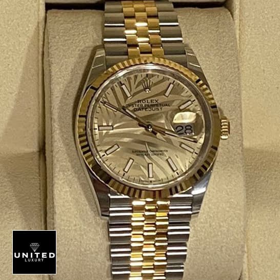 Rolex Datejust 36 126231-0033 Yellow Gold Fluted Bezel Replica