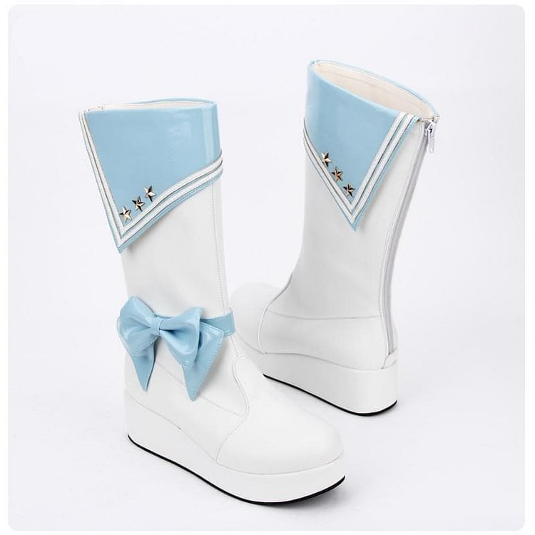3 Colors Sailor Star Bow High Boots SP14411