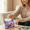 Diamond Painting Rose Dreamcatcher PU Leather Tissue Box for Napkin Holder