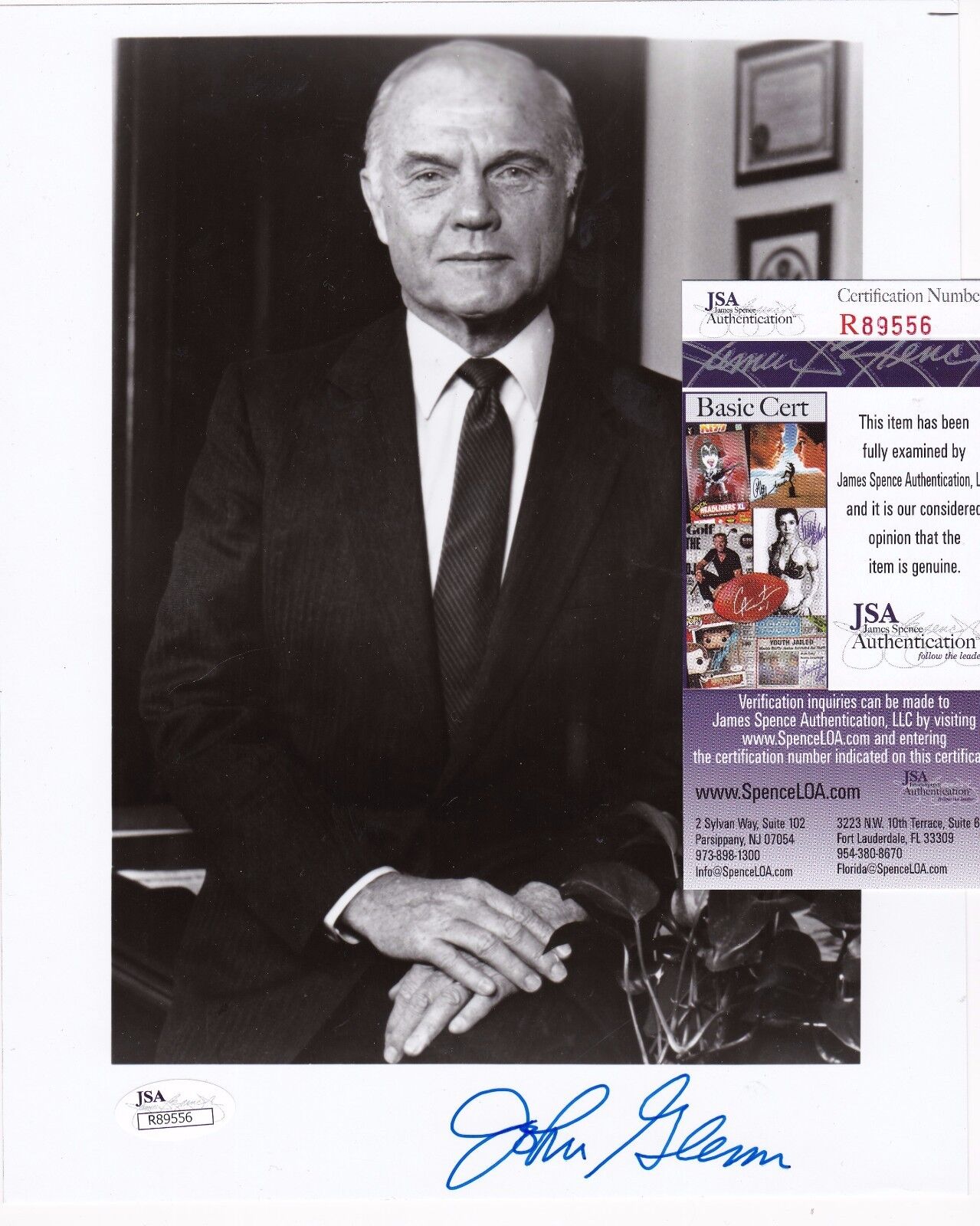 John Glenn Astronaut Autographed Signed 8 x 10