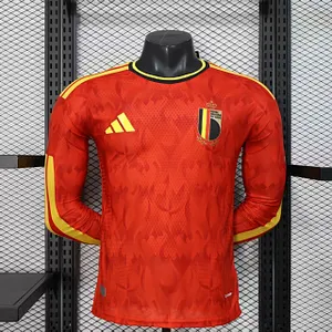 2026 Long Sleeve Player Version Belgium National Team Home Football Shirt 1:1 Thai Quality