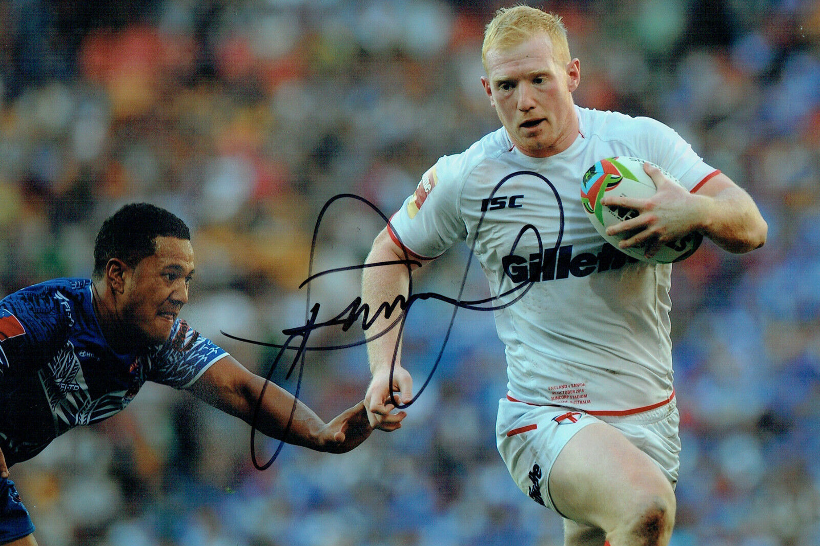 Liam FARRELL Signed Wigan ENGLAND Rugby Autograph 12x8 Photo Poster painting AFTAL COA