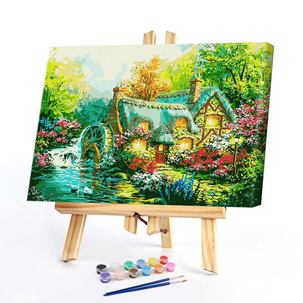 

40*50CM Paint By Numbers-Landscape House, 501 Original