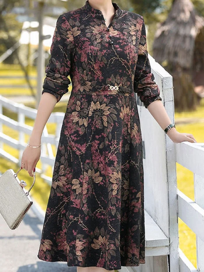 Elegant Fleece Thick Dress