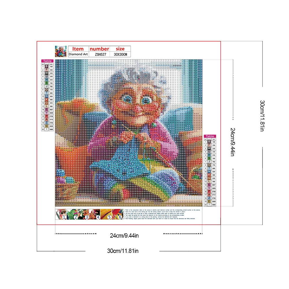 Diamond Painting - Full Round Drill - Grandma(Canvas|30*30cm)