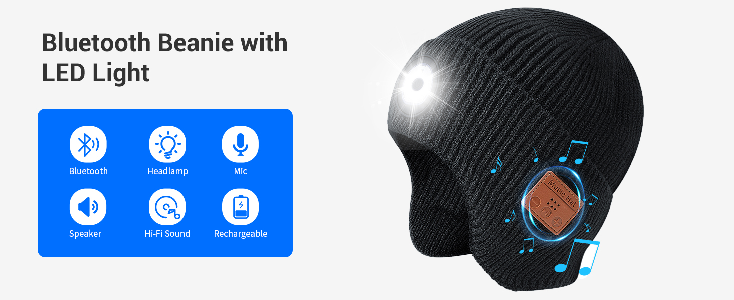 hat bluetooth headphones