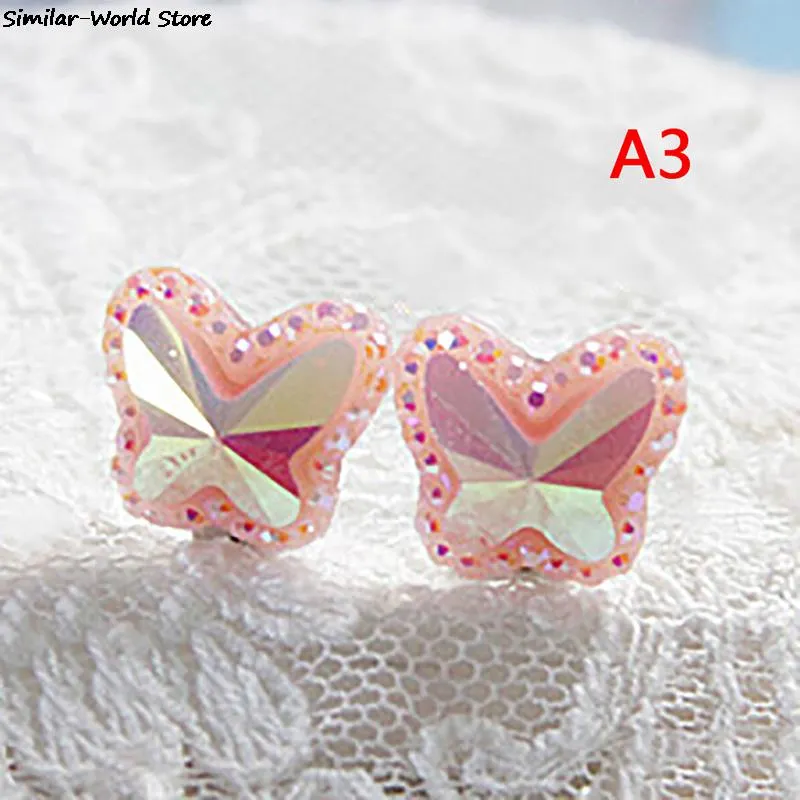 1Pair Heart/Bow/Butterfly Ear Clip Style Earring Soft Invisible Ear Hanging Ear Clip No Piercing Earring For Children Kid