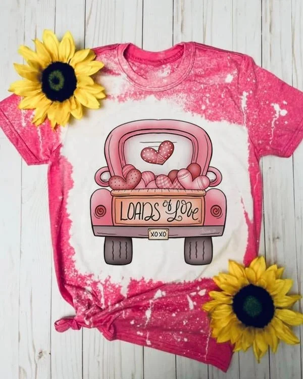 Loads of Love Valentine's Day Truck T-Shirt