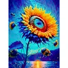 >SALE<5D DIY Full Round Drill Diamond Painting Fluttering Sunflower Home Decor 30x40cm