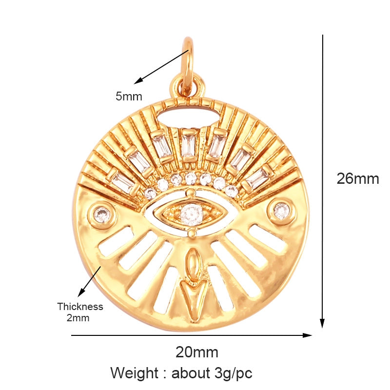 1 Piece Copper Devil’s Eye Pendant Jewelry Accessories