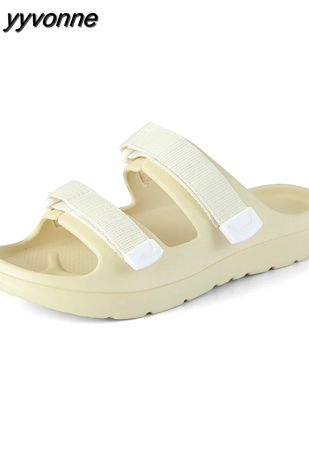 yyvonne Summer Fashion Men Light EVA Outside Slippers Casual Solid Color Waterproof Non-slip Indoor Home Slides Shoe