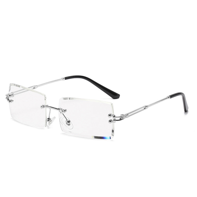 Sweet Color Block Ac Square Pearl Frameless Women’s Sunglasses