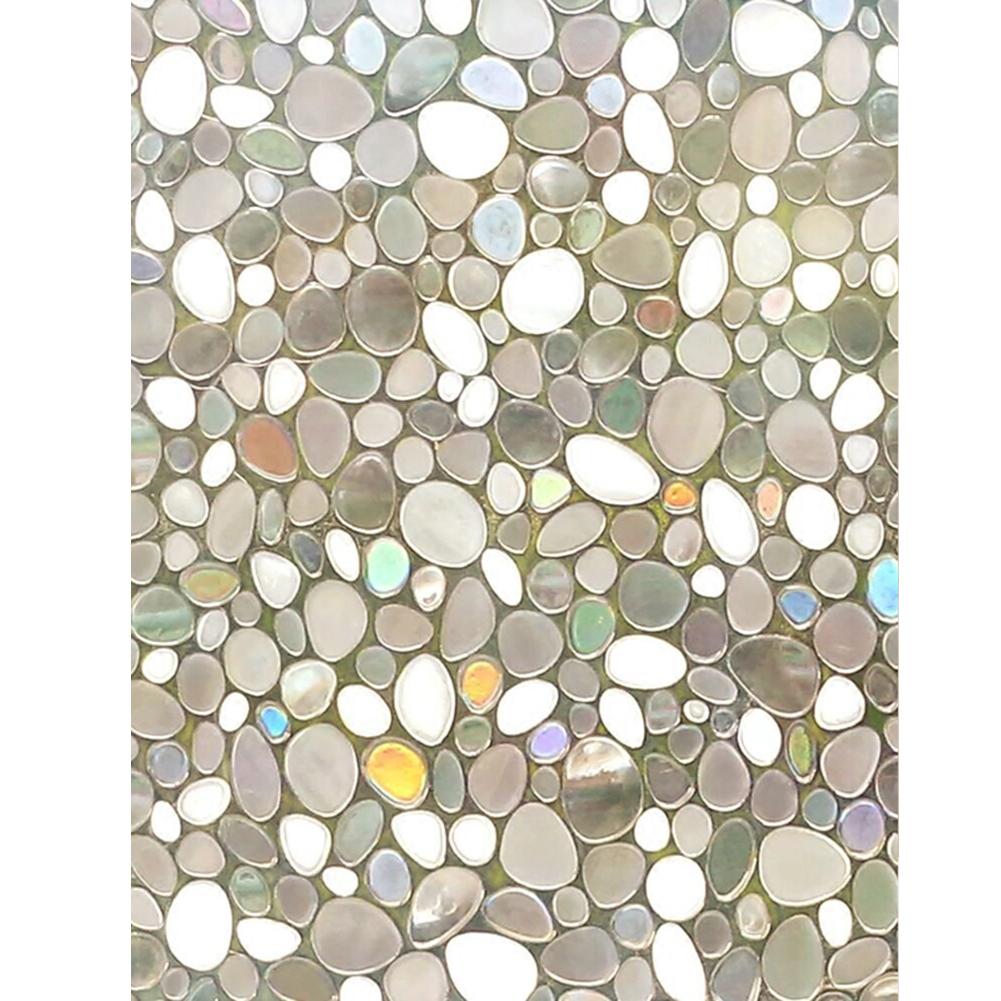 

1Pc 3D Pebble Glass Sticker Waterproof Static Glass Paster Art Window Decor, 501 Original