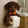 Wall Mount Toilet Paper Roll Holder Dog Shape Paper Stand for Kitchen Bathroom