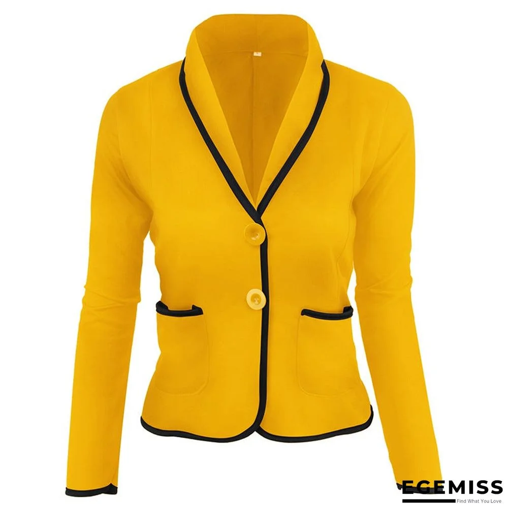 Casual Solid Color Joker Show Thin Suit Temperament Coat Female | EGEMISS