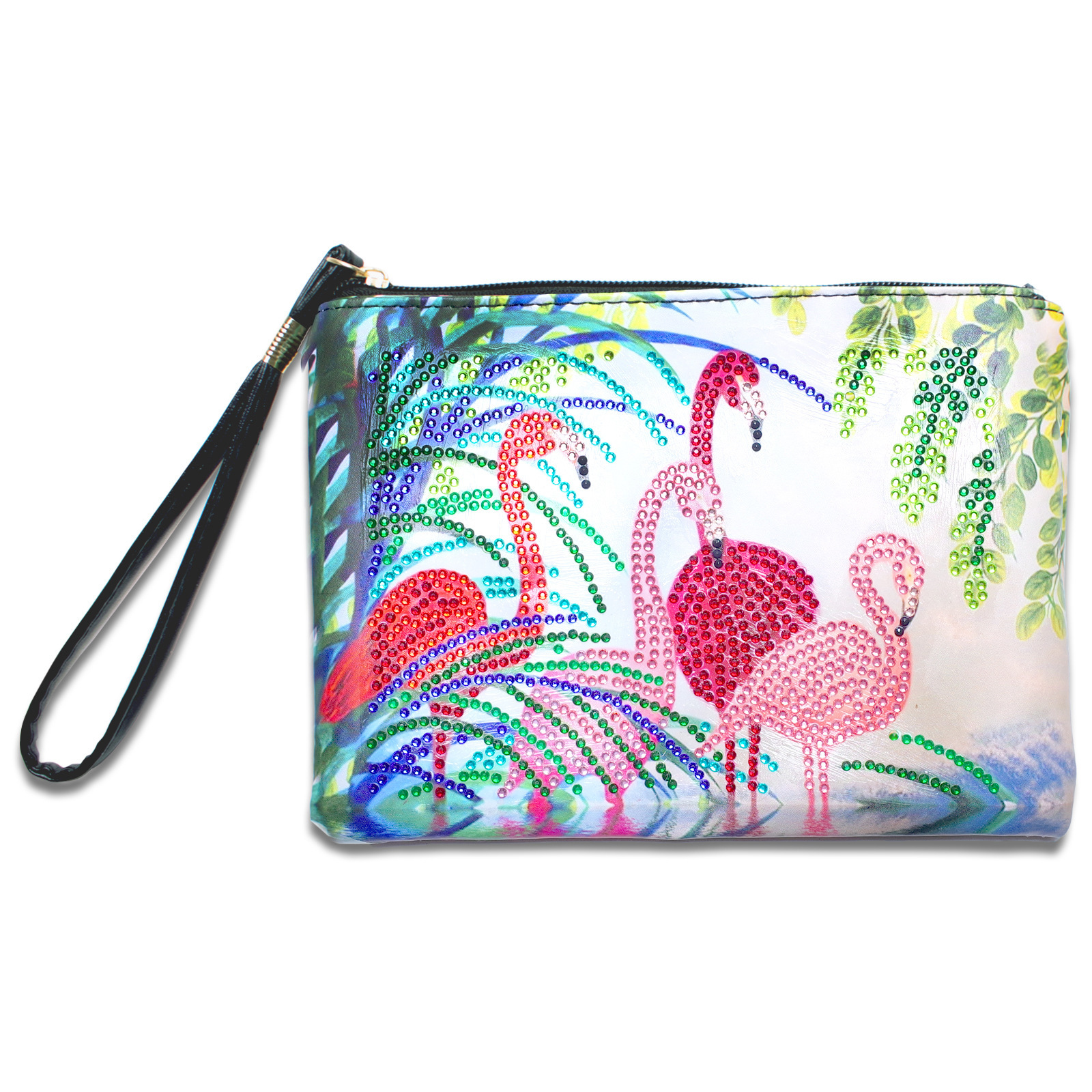 Cross mirror 5D DIY Diamond Painting Handbag Makeup Bag, Dandelion Style Handmade Diamond Art Craft Bag