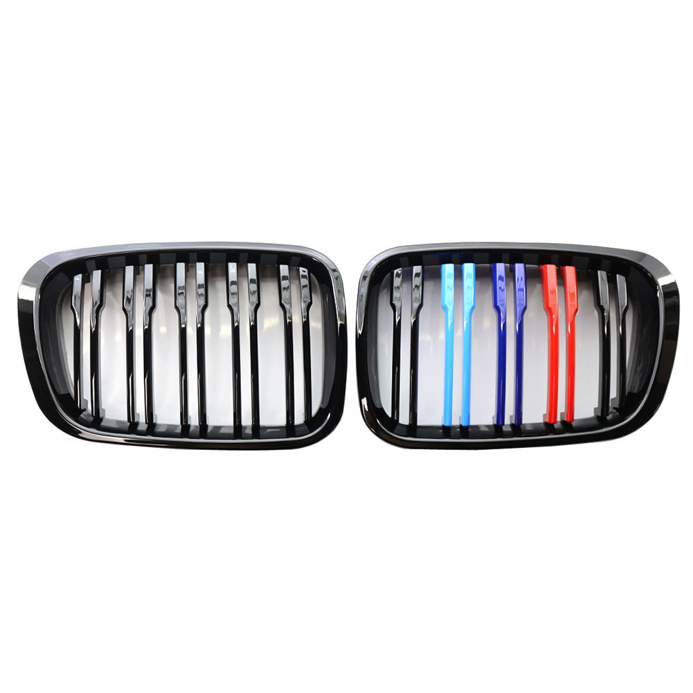 

Kidney Grille Double Slat Gloss Black M Color for BMW E46 4-Door 1998-2001, 501 Original