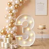 70cm LED Number Figure Light Easy To Assemble & Lightweight Large Lighted Number Warm Lighting & Radiant Atmosphere for Anniversary Graduation Decoration