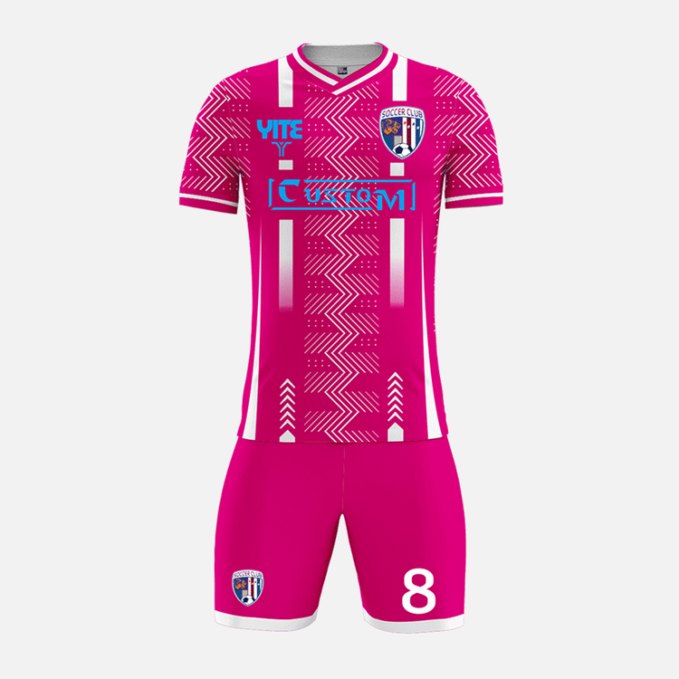 YITE | YTZQ223-White  And Pink Soccer Uniforms