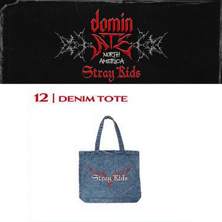Stray Kids dominATE 北米グッズ デニムトート 2025 Stray Kids dominATE NORTH AMERICA Denim Tote