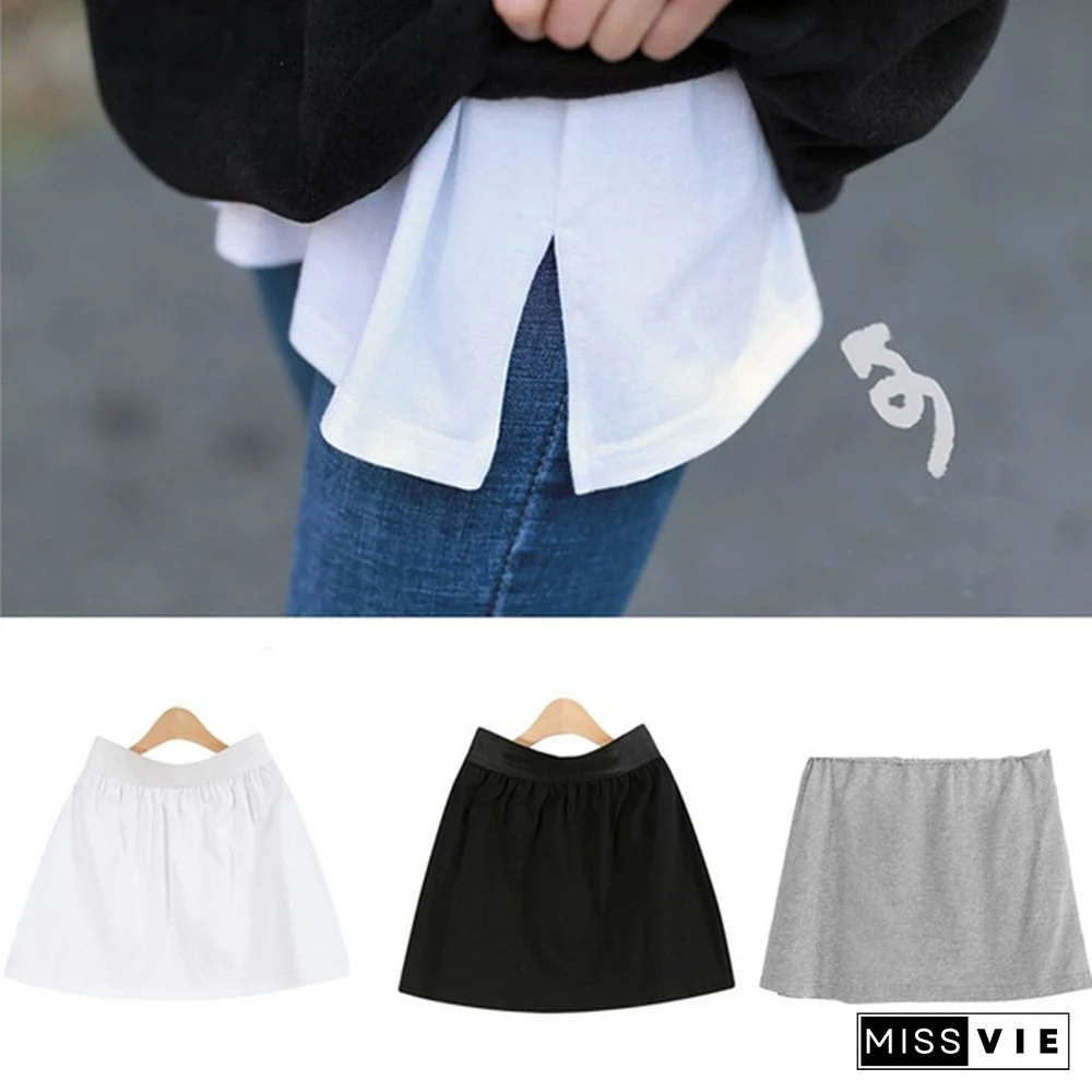 Spring Summer A Shirt False Mini Skirt Show Thin Short Skirt Hem Half-Body Befree Skirts