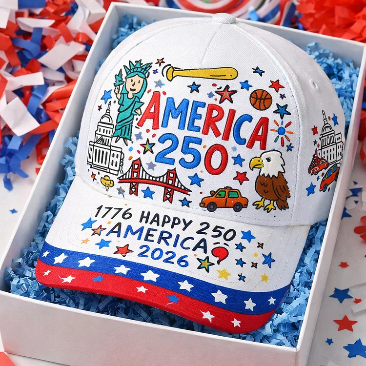 US 250th Anniversary Printed Casual Hat socialshop