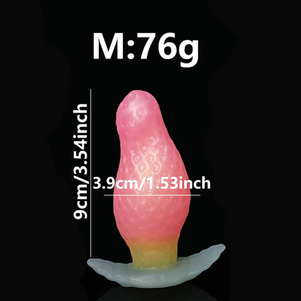 Strawberry Liquid Silicone Anal Plug 