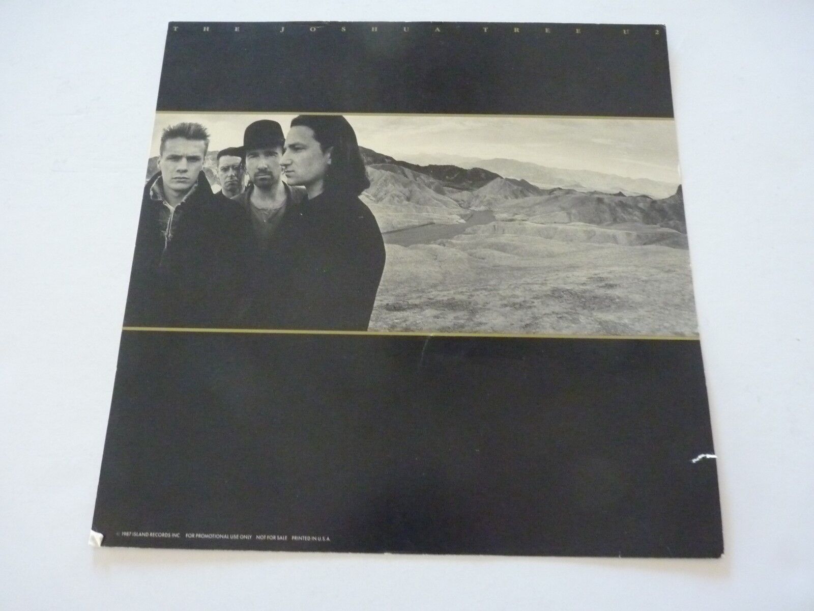 U2 Joshua Tree 1987 Promo LP Record Photo Poster painting Flat 12x12 Poster