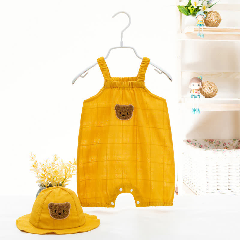 Baby Bear Romper and Hat Set