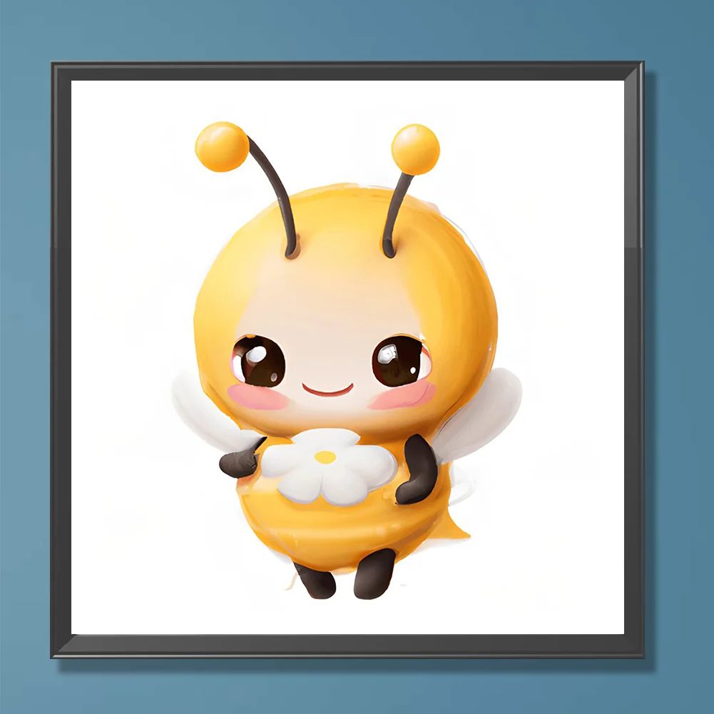 Full Round Diamond Painting 30*30cm - Big Head Animal Bee
