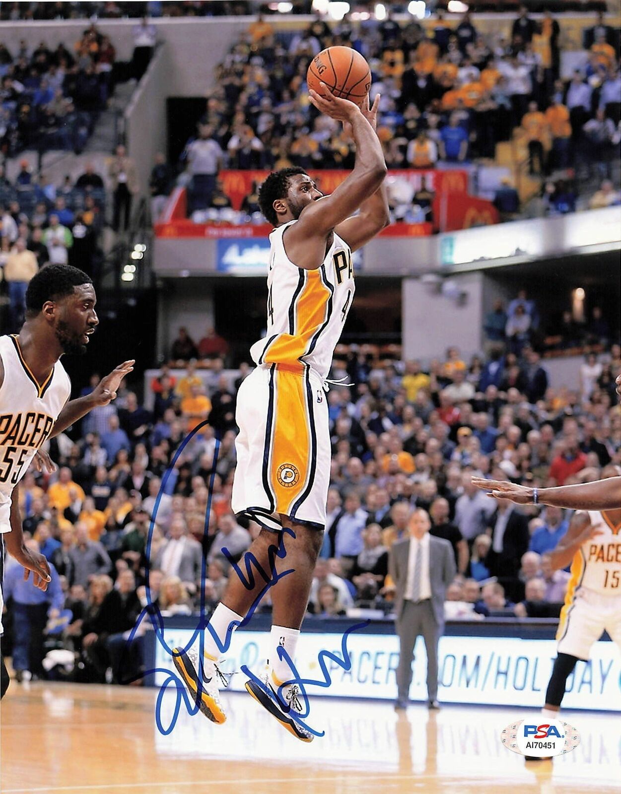 SOLOMON HILL signed 8x10 Photo Poster painting PSA/DNA Pacers Autographed