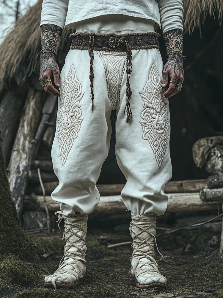 Men's Viking Celtic Tribal Knot Pattern Pants / Rvogue / Rvogue