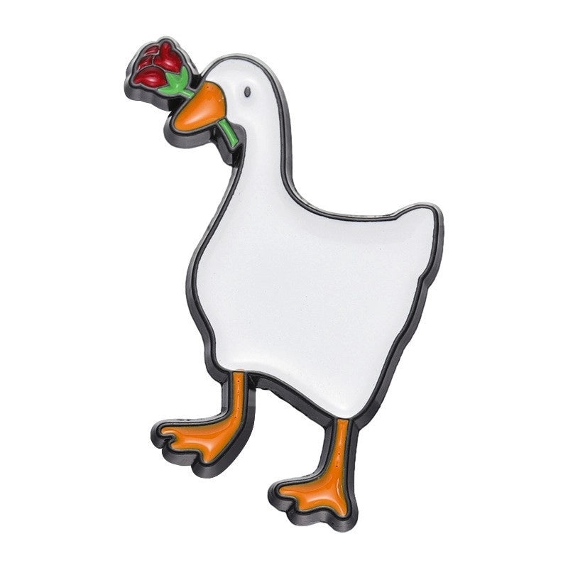 Cartoon Style Cute Pin Duck Zinc Alloy Stoving Varnish Plating Unisex Brooches