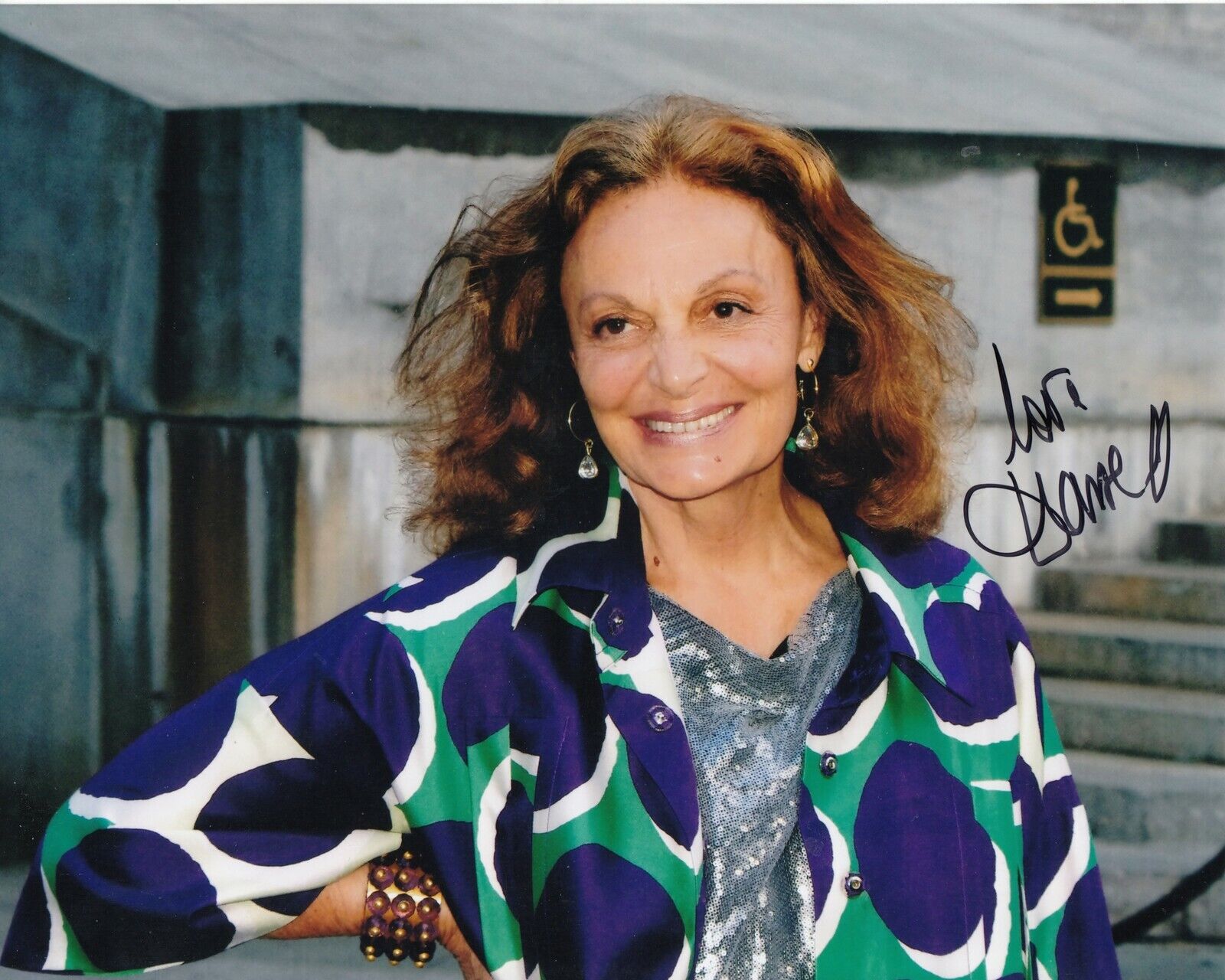 Diane Von Furstenberg - Designer #0 8x10 Signed Photo Poster painting w/ COA