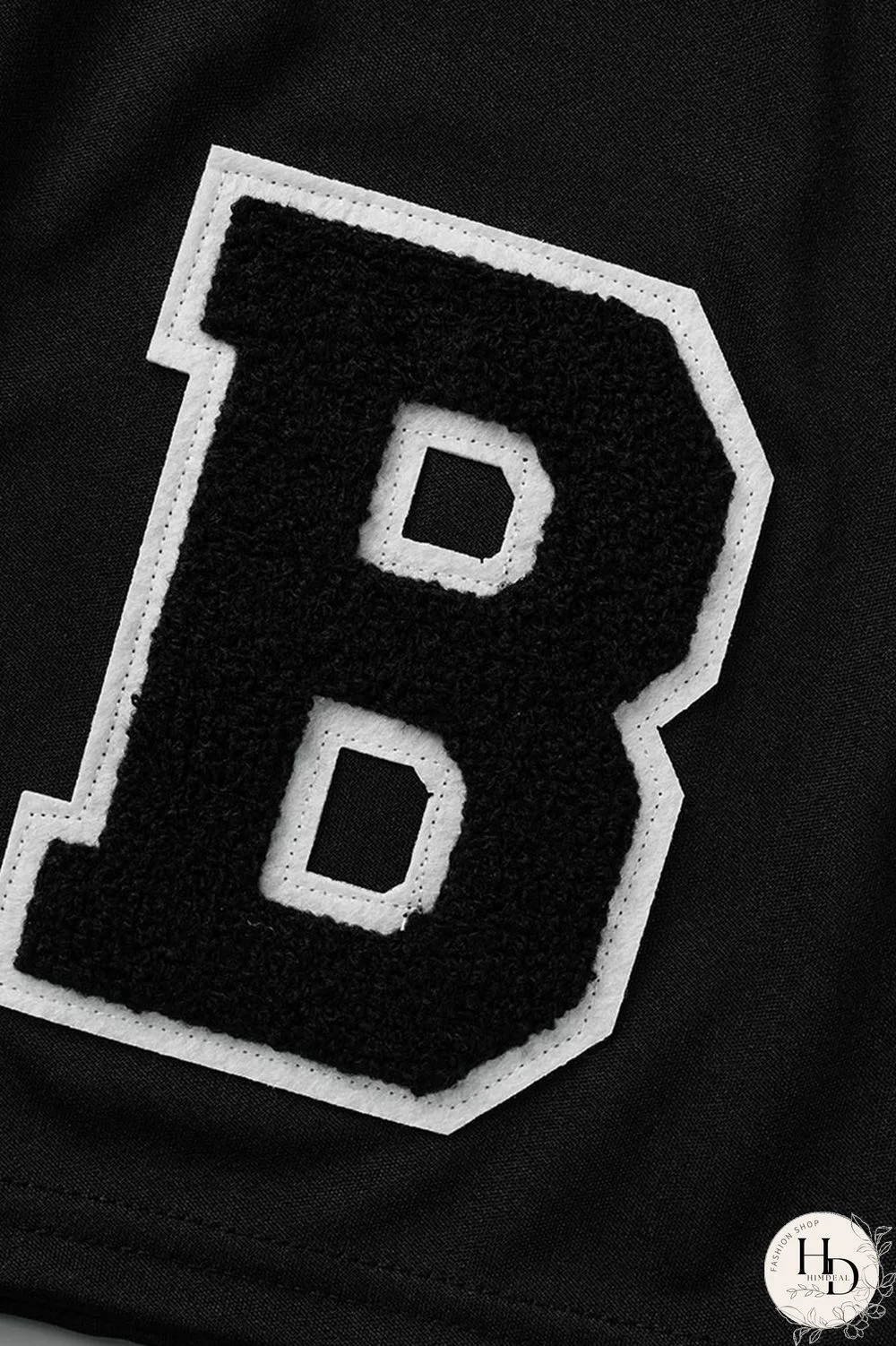 Black Fashion Casual Letter Embroidery Patchwork O Neck Short Sleeve Two Pieces