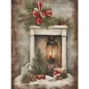 Christmas Fireplace-11CT Stamped Cross Stitch 40*53cm/15.75*20.87in tapestrymarket