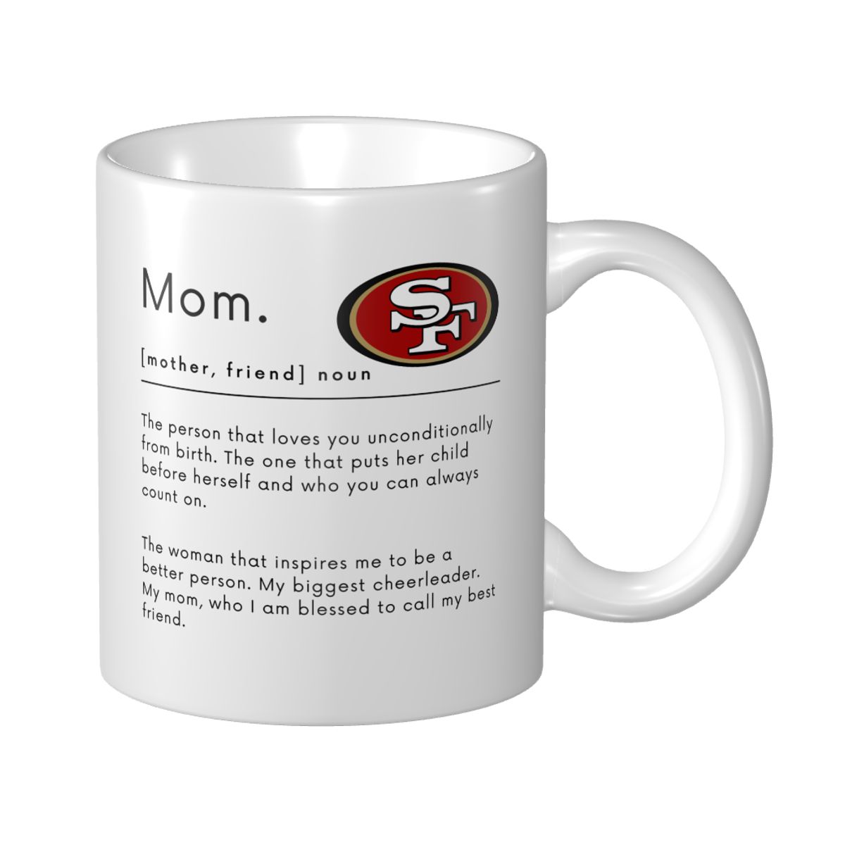 San Francisco 49ers Mom Dictionary Mother's Day Ceramic Mug