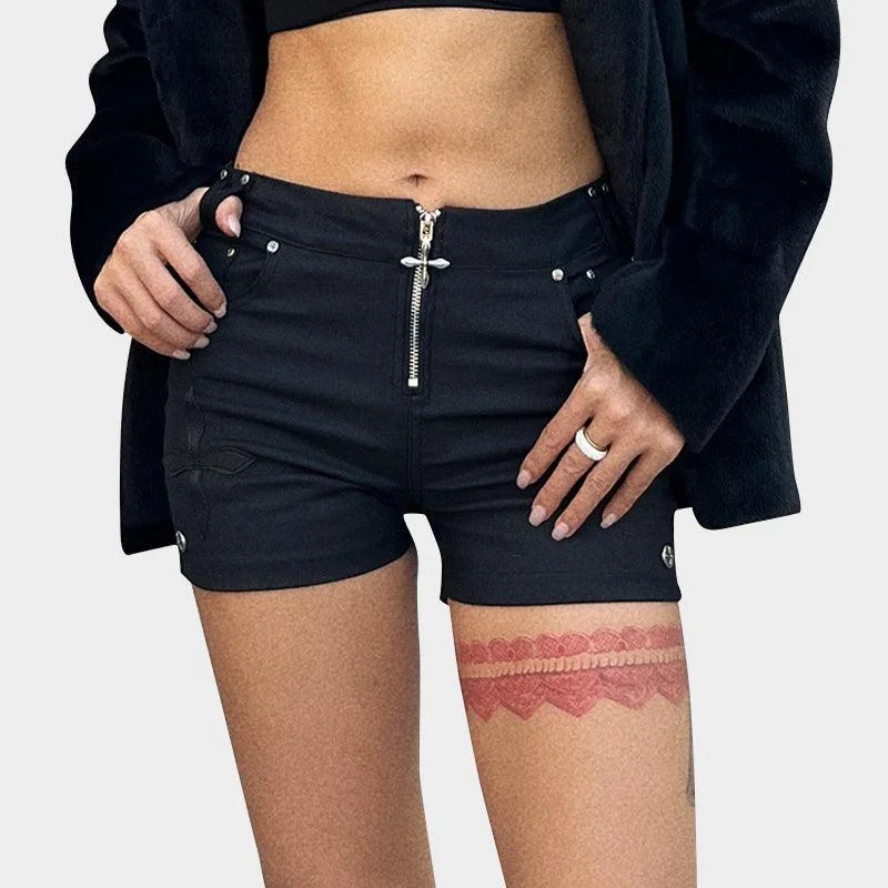 Cross Zipper Shorts