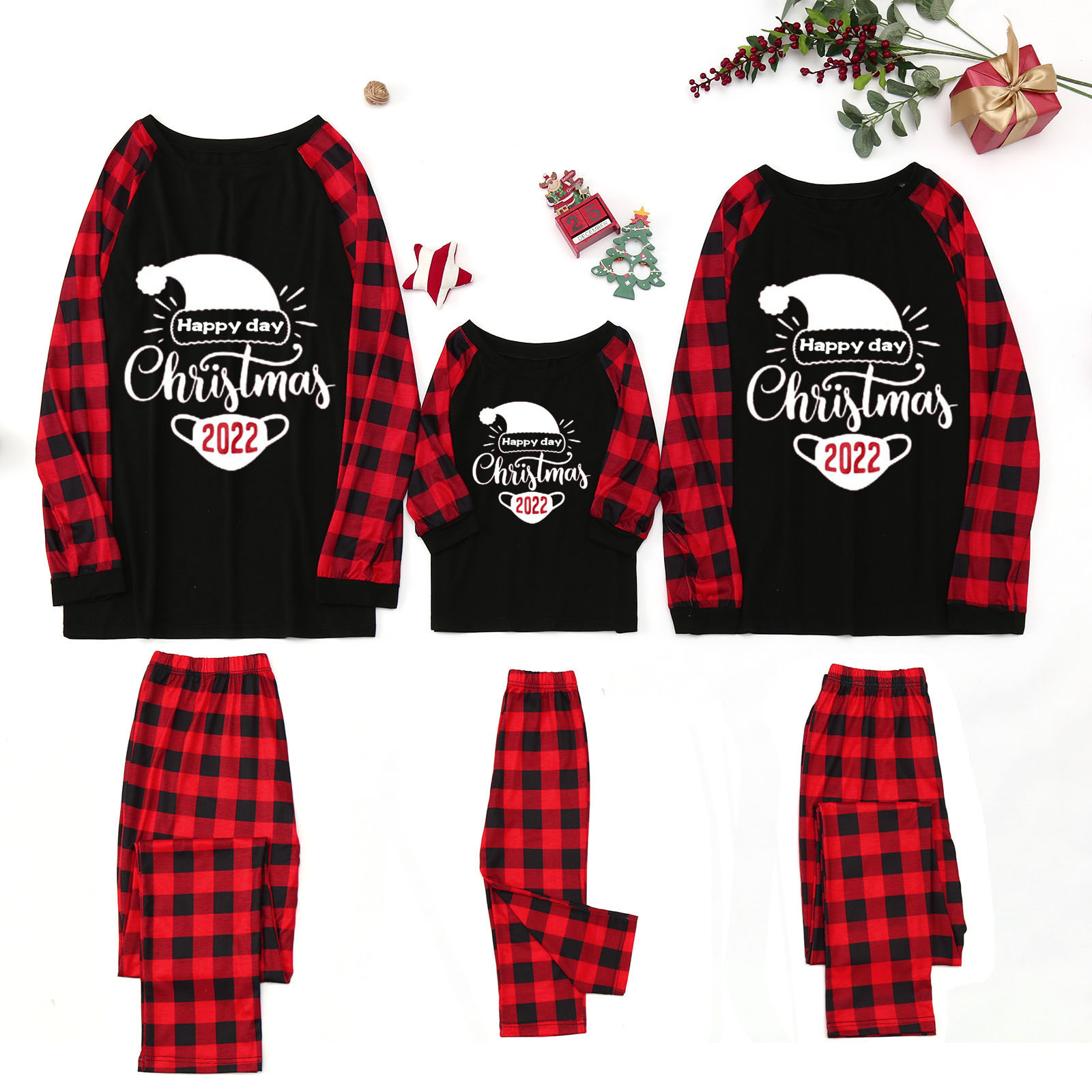 New Year 2022 Family Matching Christmas Pajamas