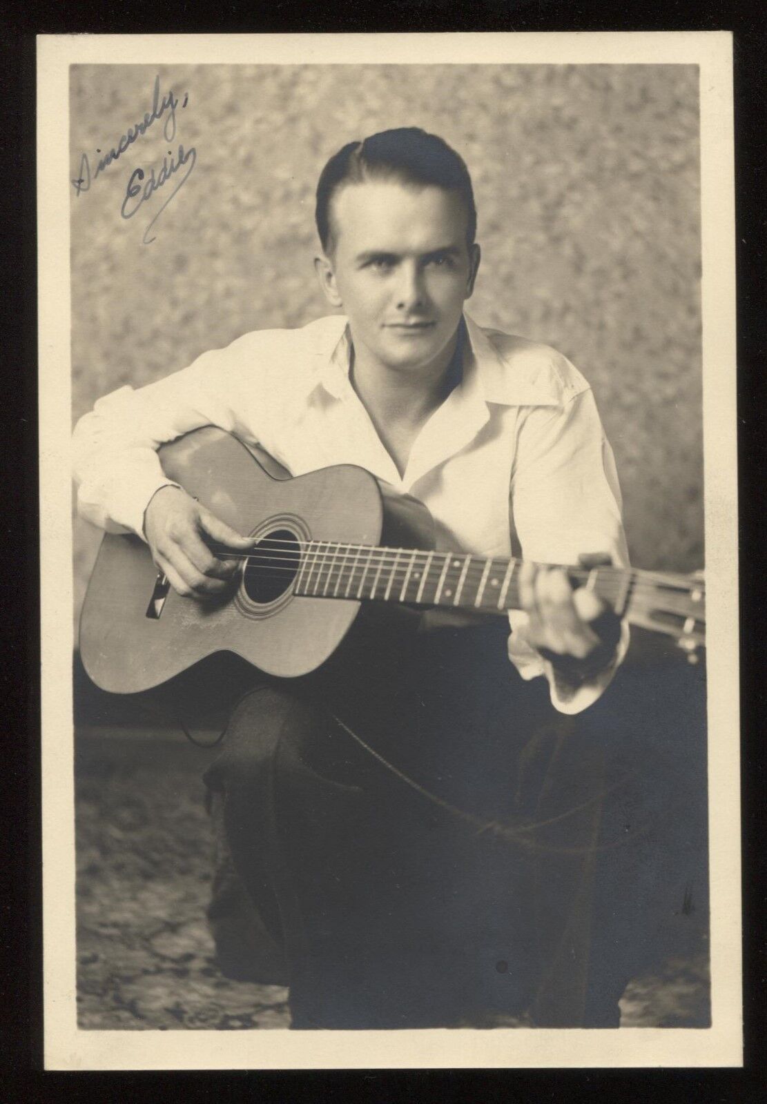 Eddie Davis Signed Photo Poster painting Autographed Authentic Signature Guitarist 1930's Photo Poster painting