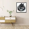 (45*45cm)Wolf - Round Partial AB Drill Diamond Painting