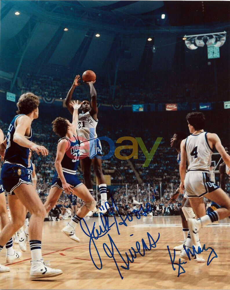 JACK GOOSE GIVENS & KYLE MACY SIGNED BASKETBALL 8x10 Photo Poster painting reprint