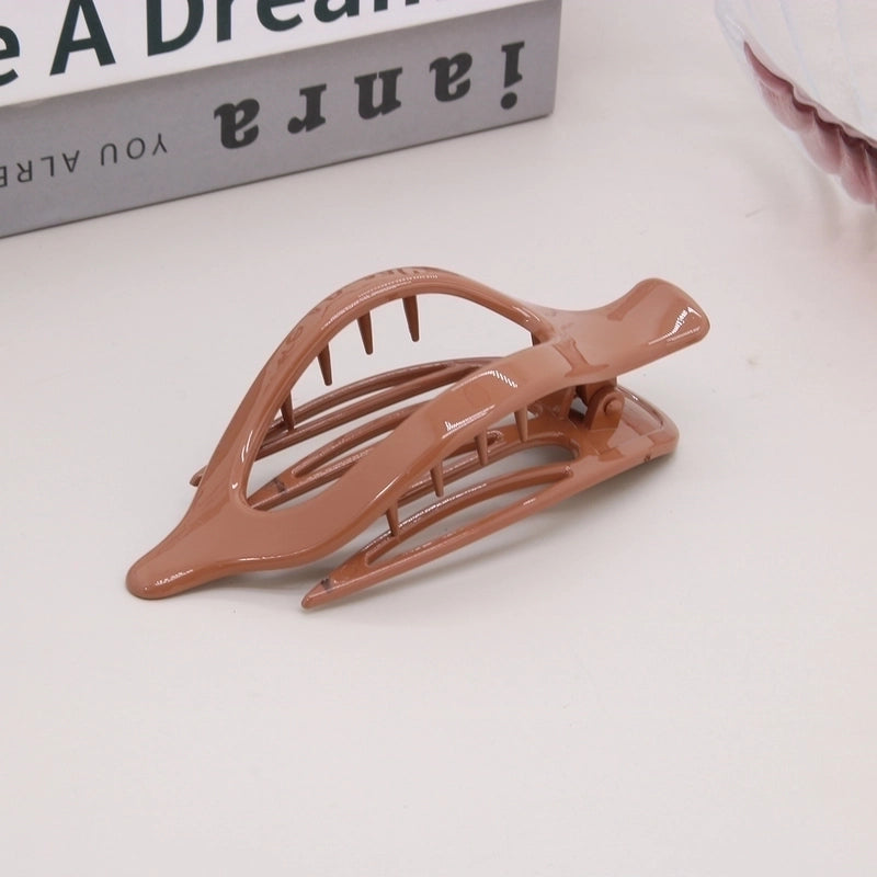 Women’s Lady Classic Style Solid Color Plastic Stoving Varnish Hair Clip