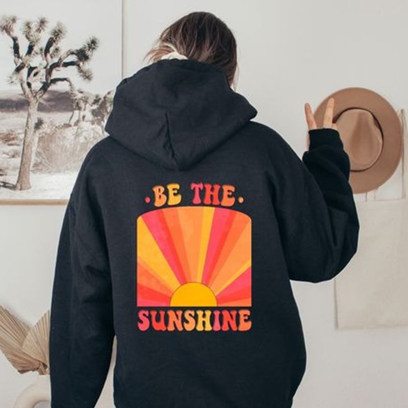 New Be The Sunshine Print Women's Hoodie