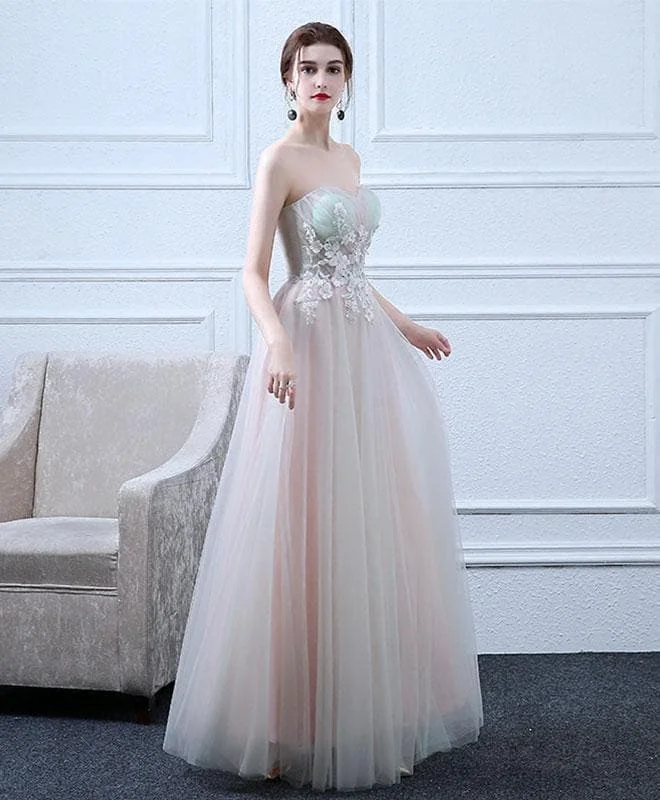 Cute Lace Sweetheart Neck Long Prom Dress, Formal Dress