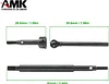 AMK 4Pcs Stainless Steel TRX4M Front Rear Axles 5mm Extended with 2mm Tread Drive Shaft for 1/18 RC Crawler Upgrades (Silver)